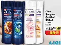 CLEAR ŞAMPUAN ÇEŞİTLERİ 350 ML